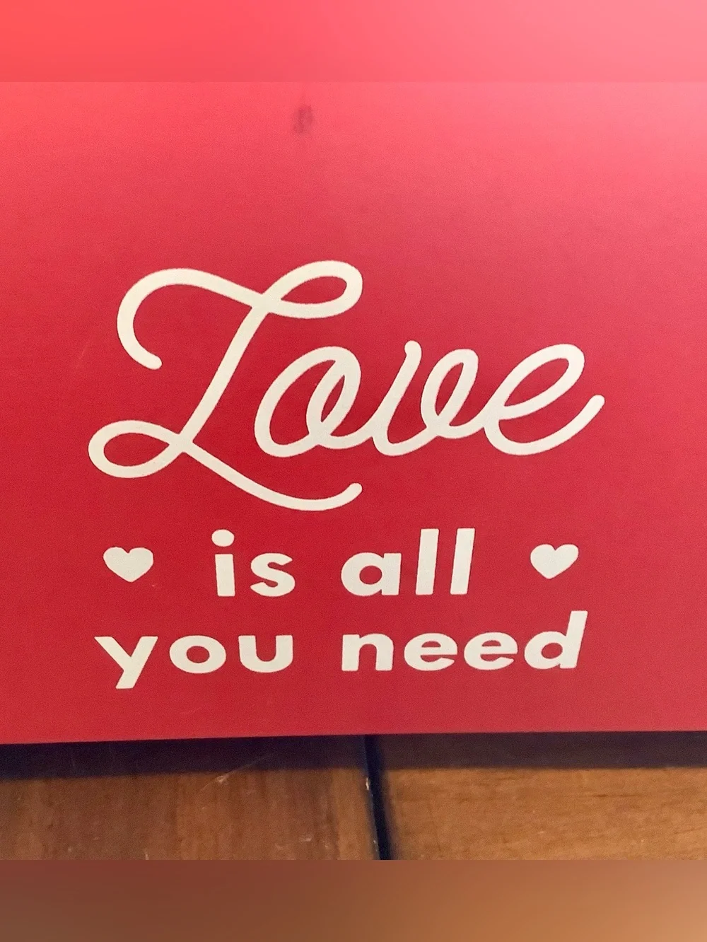 Red 'Love is All You Need' Decorative Mailbox Accent